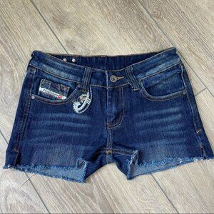 Diesel Embroidered Distressed  Jean Shorts